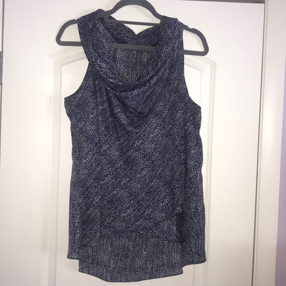 Sateen sleeveless shell